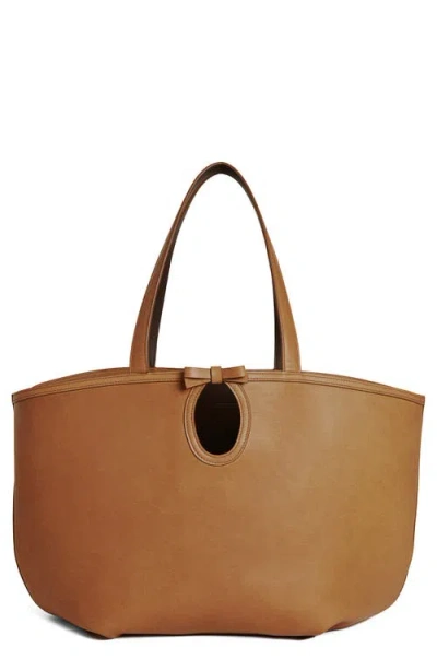 Reformation Large Regina Tote In Cognac Leather