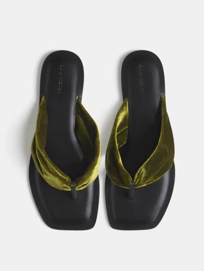 Reformation Larsen Thong Sandal Green 8.5