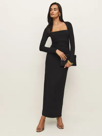 Reformation Laurel Knit Dress In Black