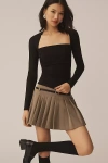 Reformation Laurel Knit Top In Black
