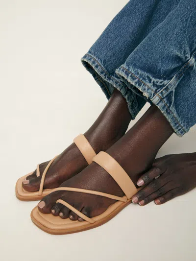 Reformation Ludo Sandals In Porcini Leather