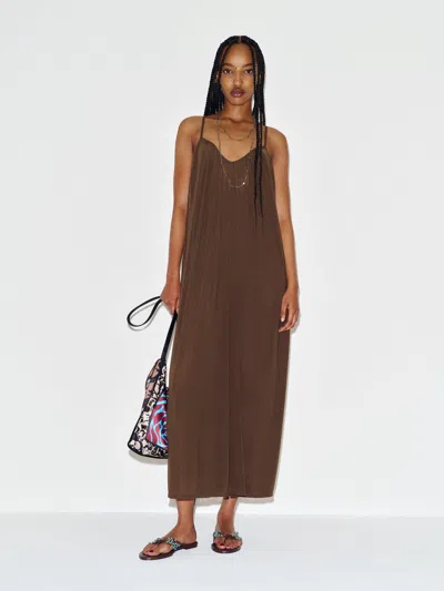 Reformation Lauren Knit Dress Brown Xl