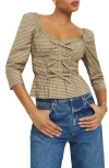 Reformation Lauryn Top In Blondie Check