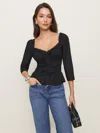 Reformation Lauryn Top In Black