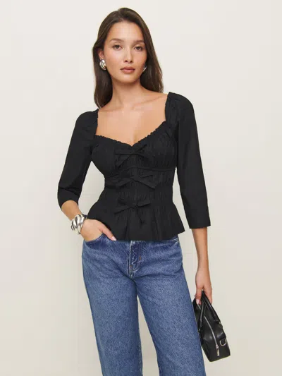 Reformation Lauryn Top In Black