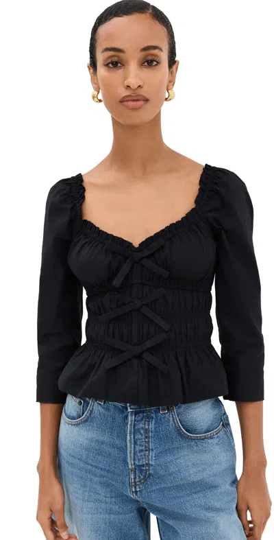 Reformation Lauryn Top Black