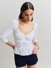 Reformation Lauryn Top In Bright White