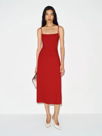 Reformation Lavinia Knit Dress Red Small