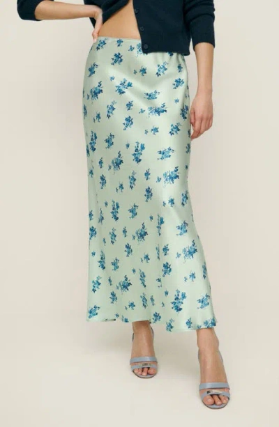 Reformation Layla Silk Skirt In Leonie