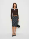 Reformation Layla Knee Length Skirt In Blue