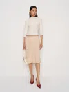 Reformation Layla Knee Length Skirt In White