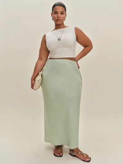 Reformation Layla Linen Skirt Es