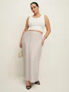Reformation Layla Linen Skirt Es In Oatmeal