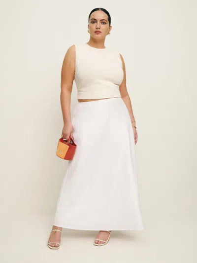 Reformation Layla Linen Skirt Es In White