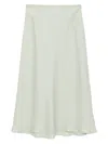 Reformation Layla Linen Skirt In Green
