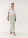 Reformation Layla Linen Skirt In Salvia