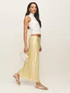 Reformation Petites Layla Satin Skirt In Blonde