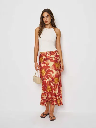 Reformation Layla Silk Skirt