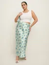 Reformation Layla Silk Skirt In Leonie