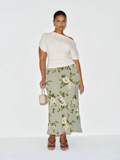 Reformation Layla Skirt Es Greenery Silk 22
