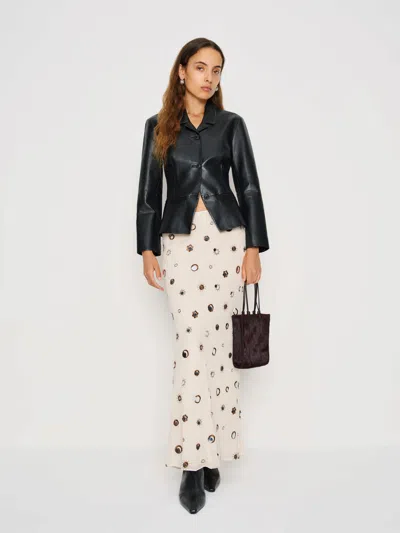 REFORMATION LAYLA SKIRT IVORY SILK 8