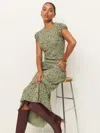 Reformation Womens Ponderosa Leana Floral Crepe Midi Dress In Ponderosa
