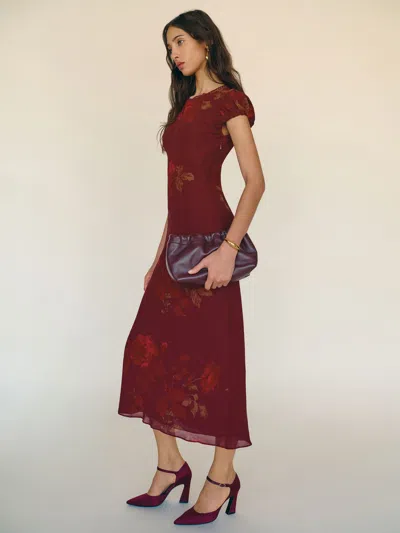 Reformation Leana Dress In Red