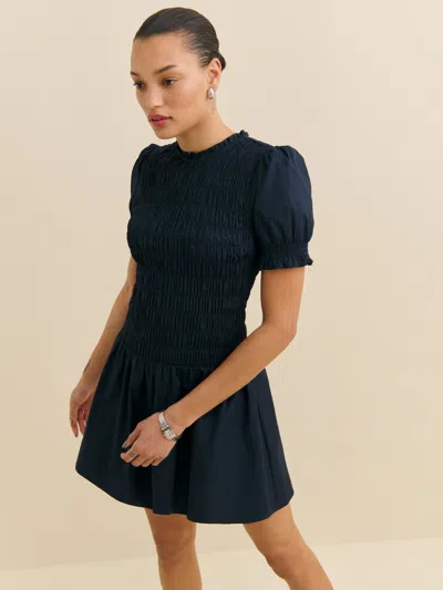 Reformation Leannah Dress In Navy