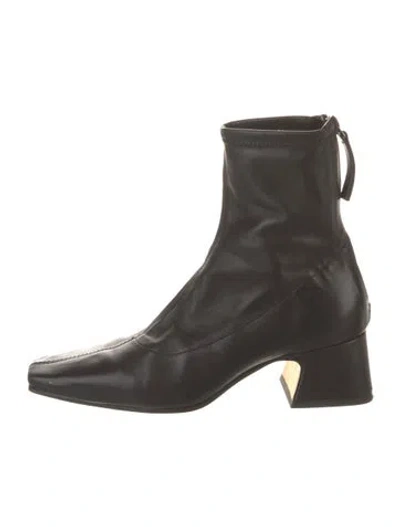 Pre-owned Reformation Leather Boots In Black