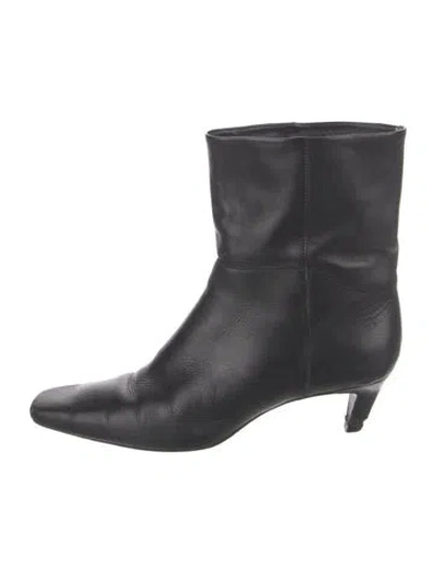 Pre-owned Reformation Leather Boots In Black