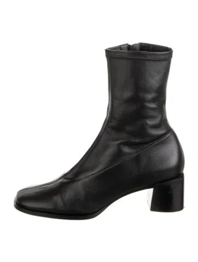 Pre-owned Reformation Leather Boots In Black