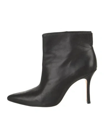 Pre-owned Reformation Leather Boots In Black