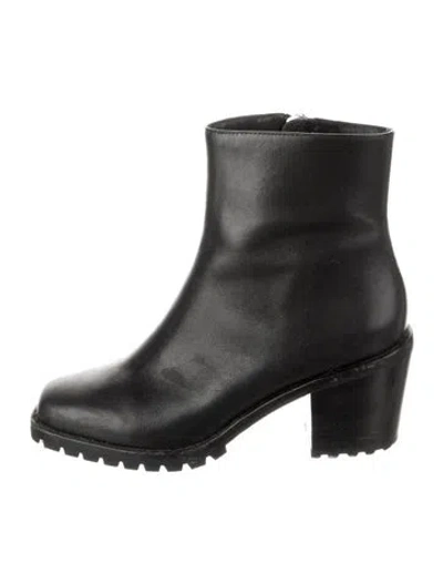 Pre-owned Reformation Leather Boots In Black