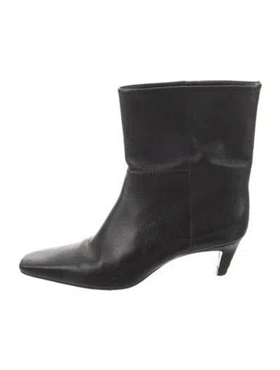 Pre-owned Reformation Leather Boots In Black