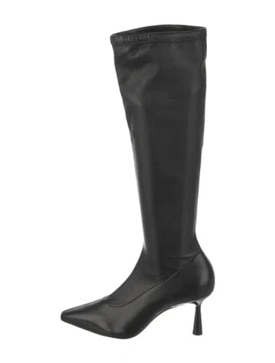 Pre-owned Reformation Leather Boots In Black