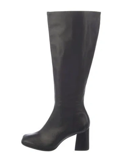 Pre-owned Reformation Leather Boots In Black