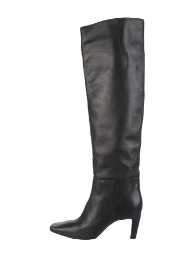 Pre-owned Reformation Leather Boots In Black