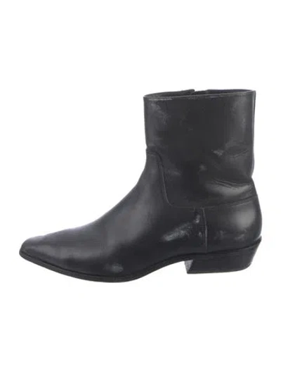 Pre-owned Reformation Leather Boots In Black
