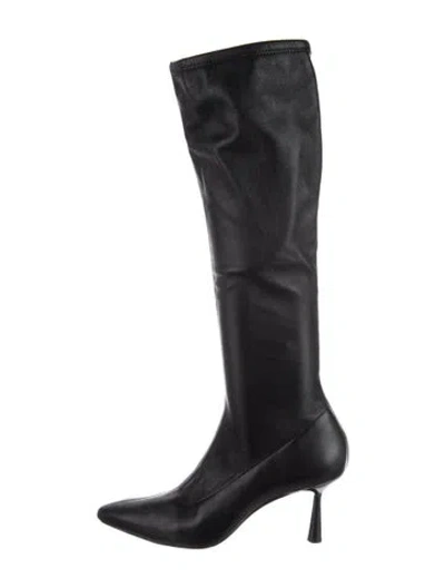 Pre-owned Reformation Leather Boots In Black