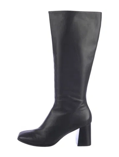 Pre-owned Reformation Leather Boots In Black