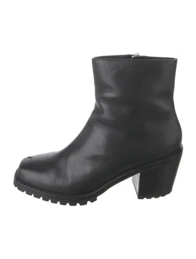Pre-owned Reformation Leather Boots In Black