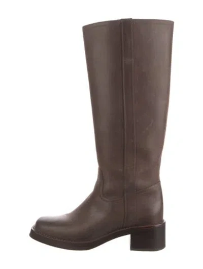 Pre-owned Reformation Leather Boots In Brown