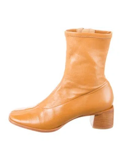 Pre-owned Reformation Leather Boots In Neutral