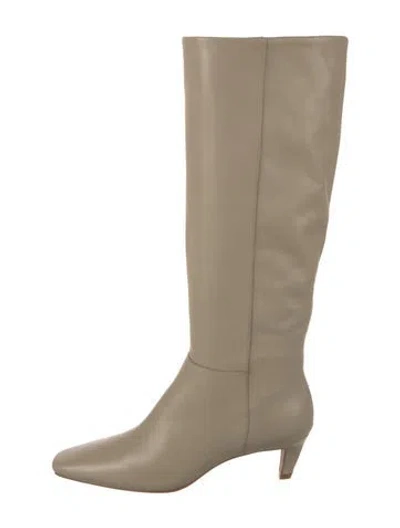 Pre-owned Reformation Leather Boots In Neutral