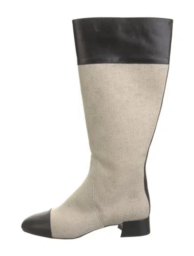 Pre-owned Reformation Leather Boots In Neutrals