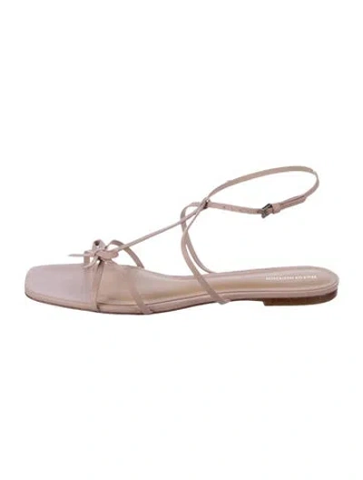 Pre-owned Reformation Leather Bow Accents Sandals In Pink