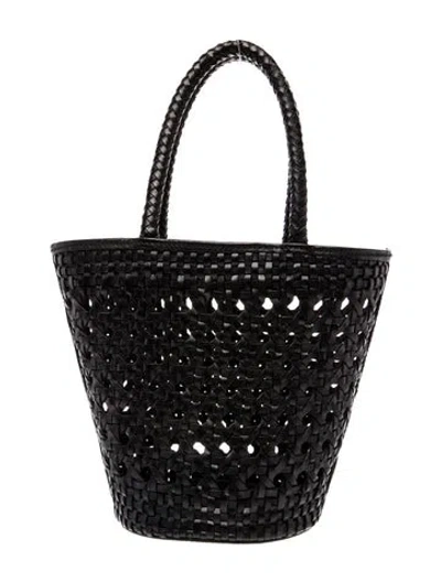 Pre-owned Reformation Leather Bucket Bag In Black