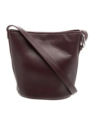 Pre-owned Reformation Leather Bucket Bag In Purple