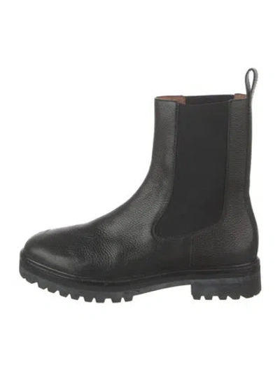 Pre-owned Reformation Leather Chelsea Boots In Black