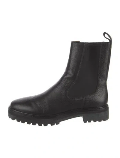 Pre-owned Reformation Leather Chelsea Boots In Black